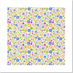 Flowers Spring Colors Pattern Posters and Art